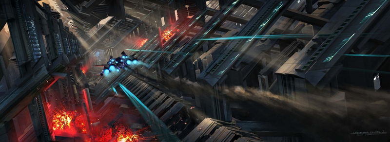 Illustration for article titled Astounding Concept Art of Cities Being Demolished